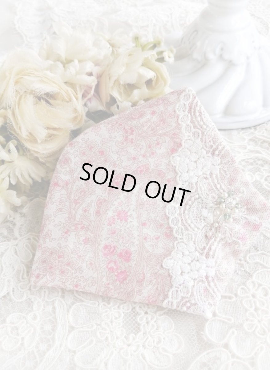 画像1: キラキラビジューのマスクA　完成品   (akiko) (1)