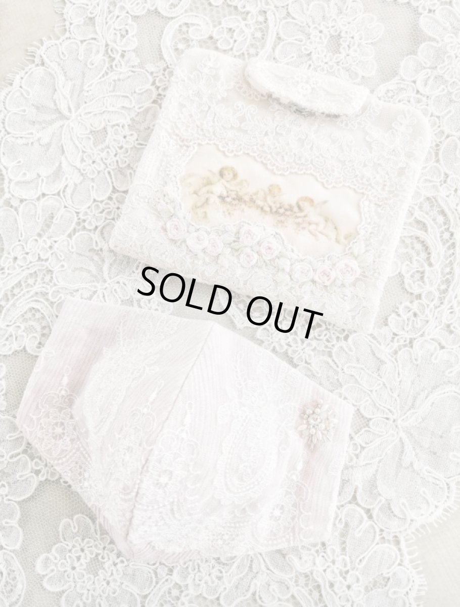 画像8: キラキラビジューのマスクとマスクケースE　完成品   (akiko) (8)