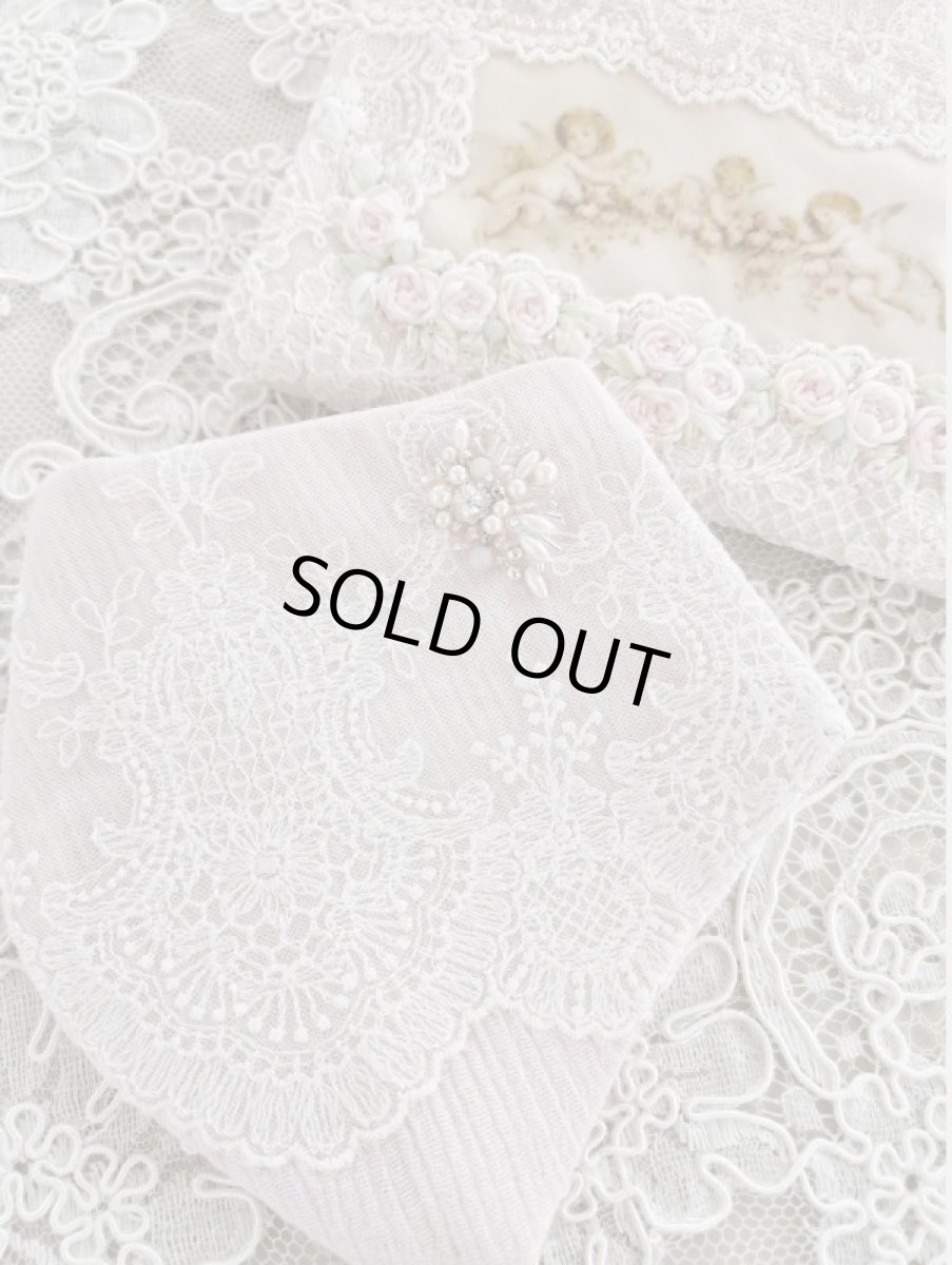 画像1: キラキラビジューのマスクとマスクケースF　完成品   (akiko) (1)