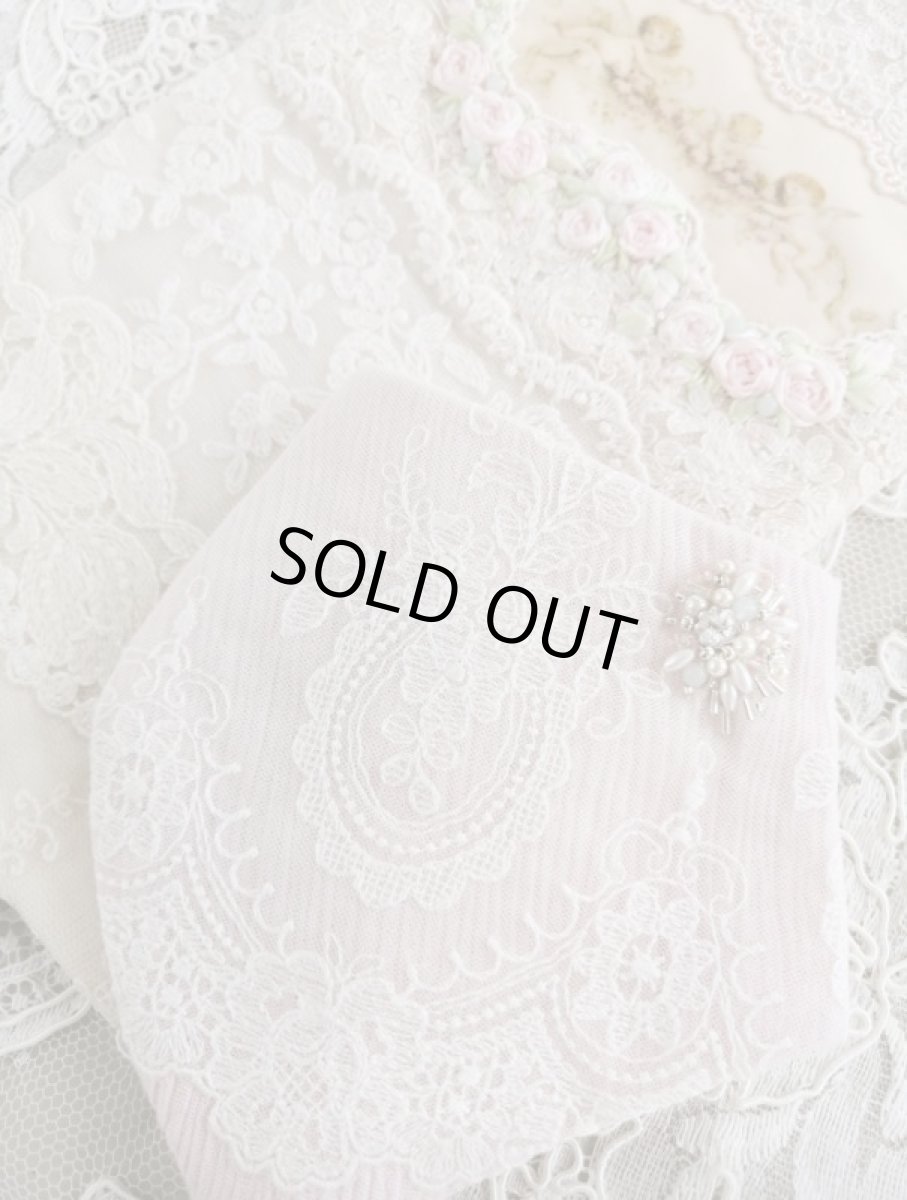 画像2: キラキラビジューのマスクとマスクケースE　完成品   (akiko) (2)