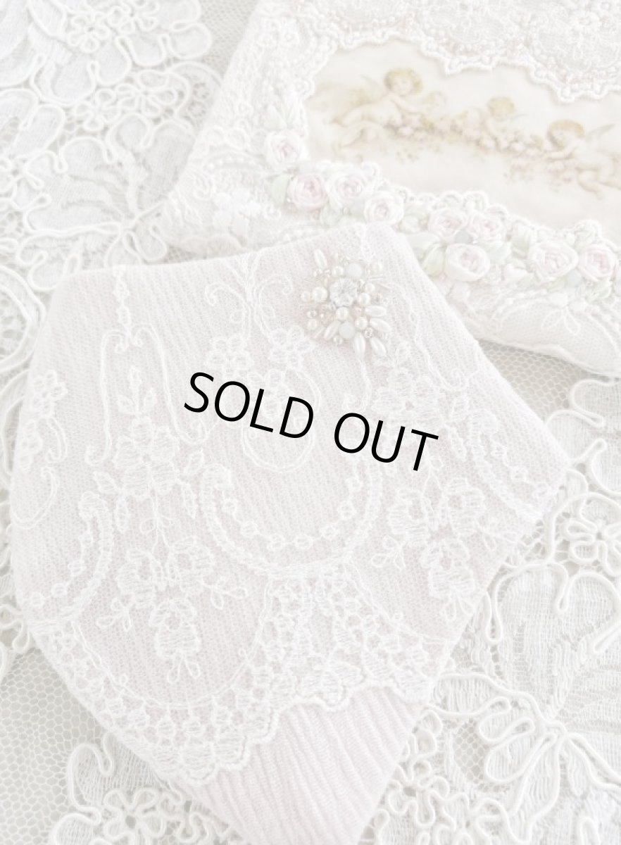 画像1: キラキラビジューのマスクとマスクケースG　完成品   (akiko) (1)