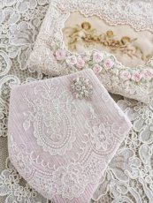 画像1: キラキラビジューのマスクとマスクケースE　完成品   (akiko) (1)