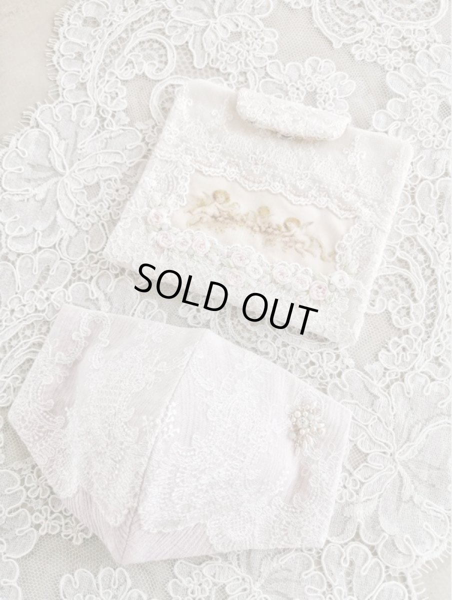 画像7: キラキラビジューのマスクとマスクケースF　完成品   (akiko) (7)