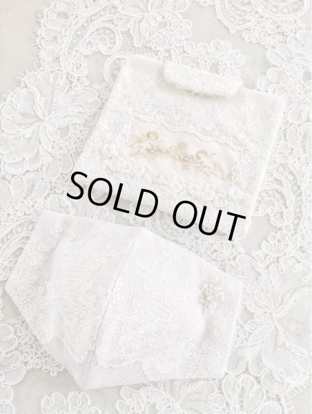 画像7: キラキラビジューのマスクとマスクケースF　完成品   (akiko) (7)