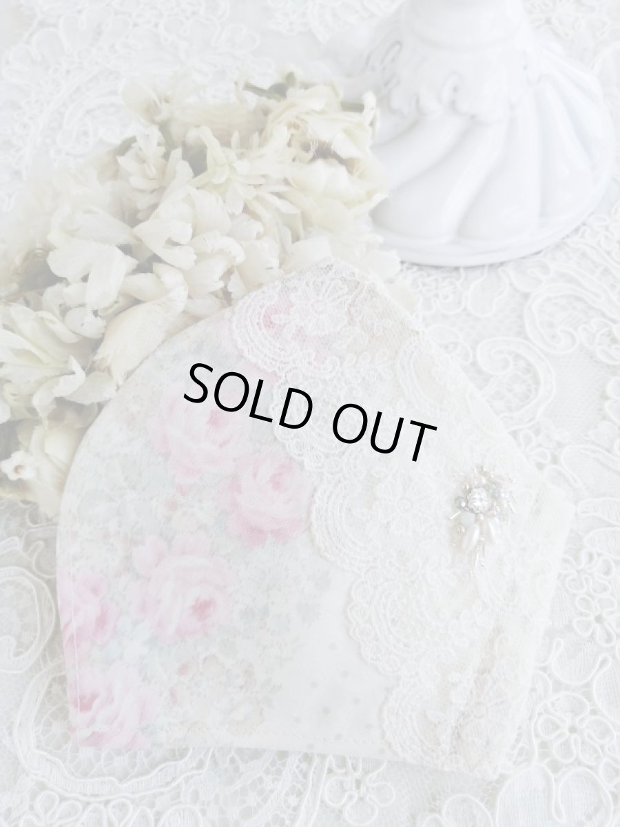 画像1: キラキラビジューのマスクK　完成品   (akiko) (1)