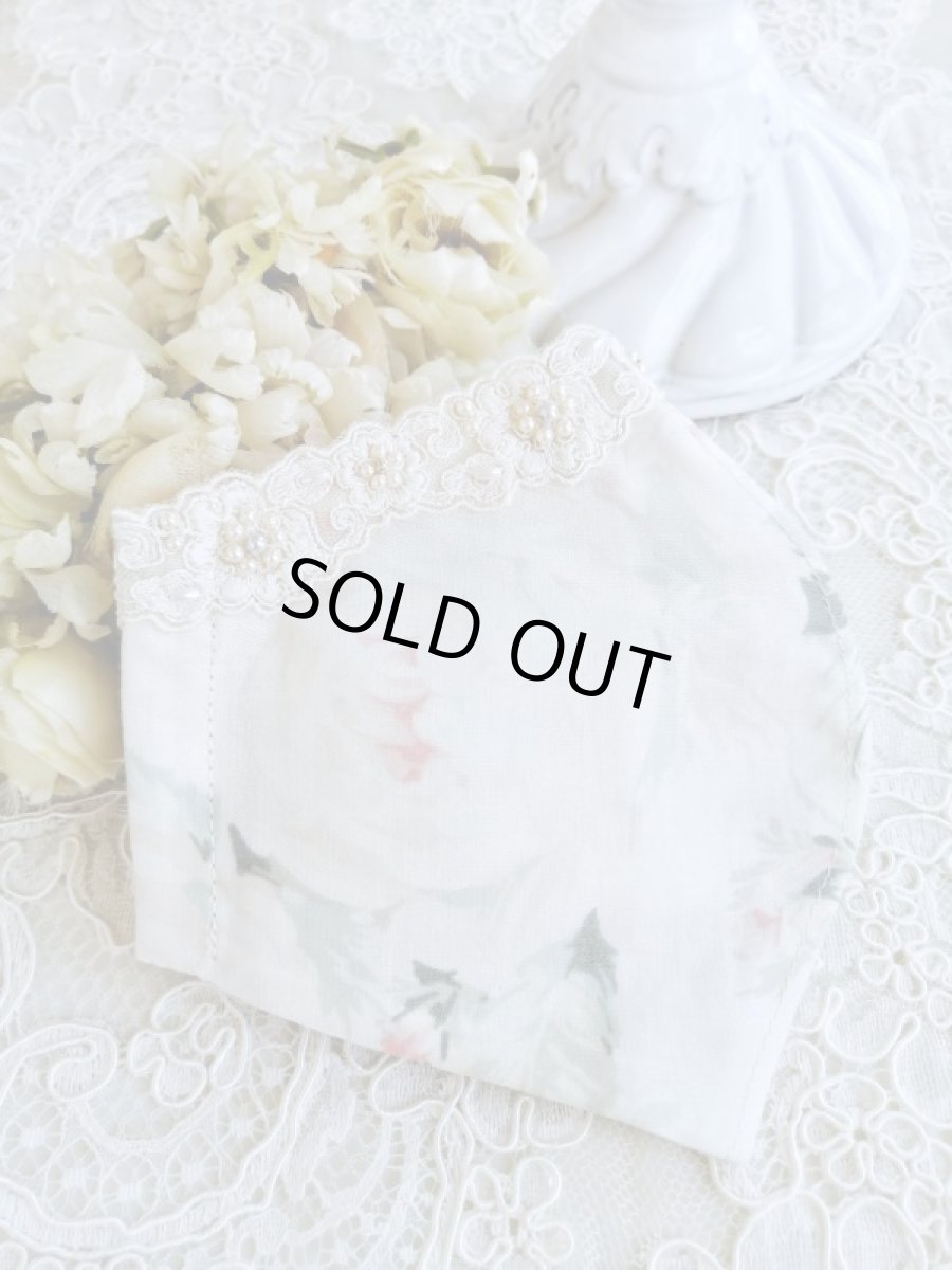 画像1: キラキラビジューのマスクH　完成品   (akiko) (1)