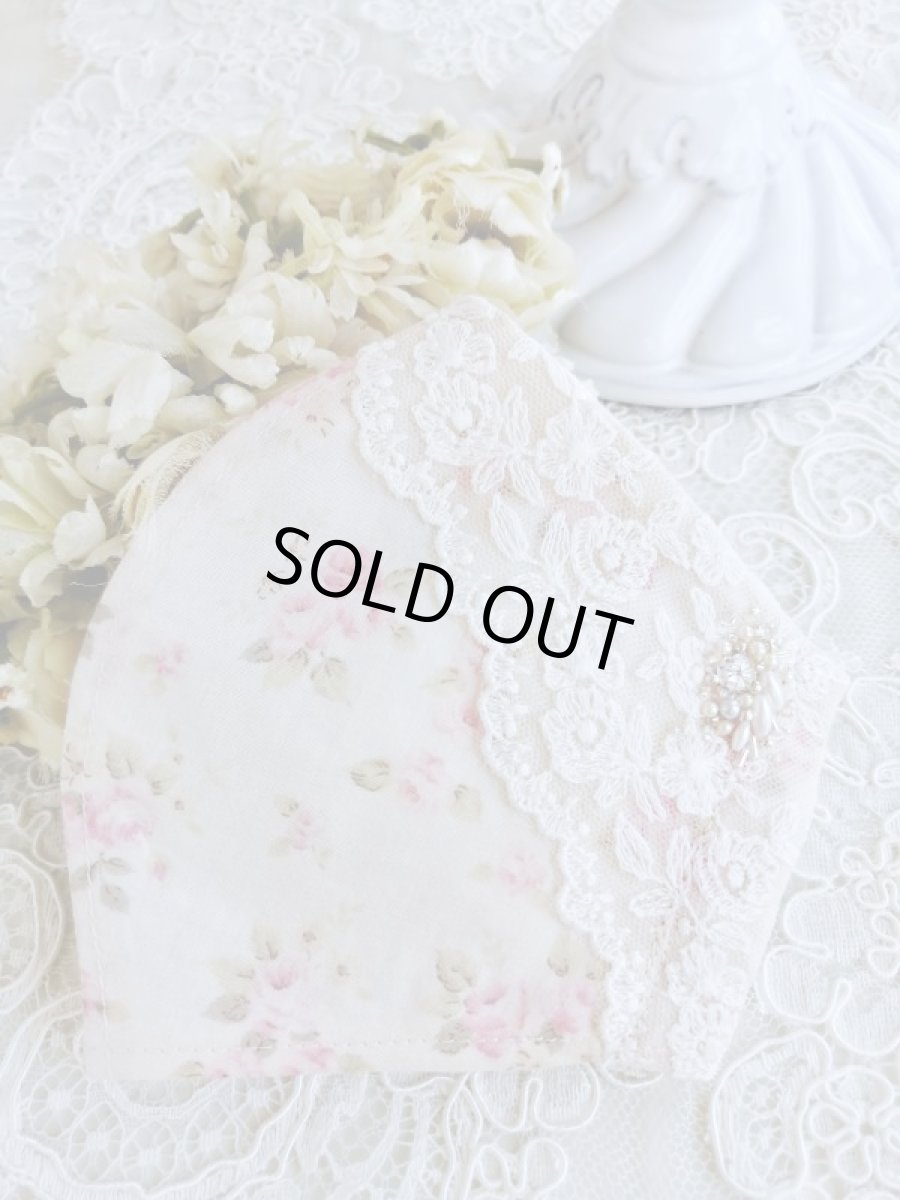 画像1: キラキラビジューのマスクM　完成品   (akiko) (1)