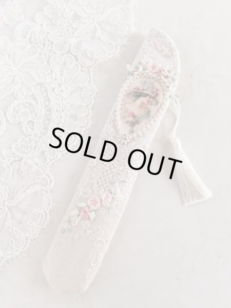 画像2: ヴィクトリアンなリボン刺繍の扇子ケース完成品  (akiko) (2)