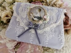 画像2: ネコと婦人のポーチ完成品　 (akiko) (2)