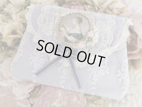 画像2: ネコと婦人のポーチ完成品　 (akiko) (2)