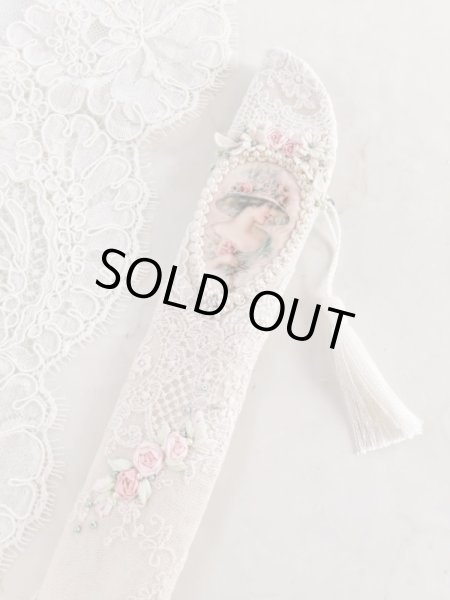 画像3: ヴィクトリアンなリボン刺繍の扇子ケース完成品  (akiko) (3)