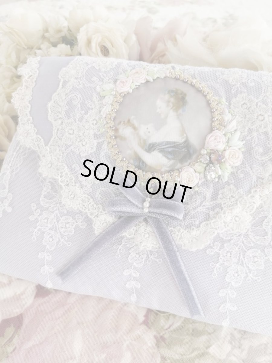 画像1: ネコと婦人のポーチ完成品　 (akiko) (1)