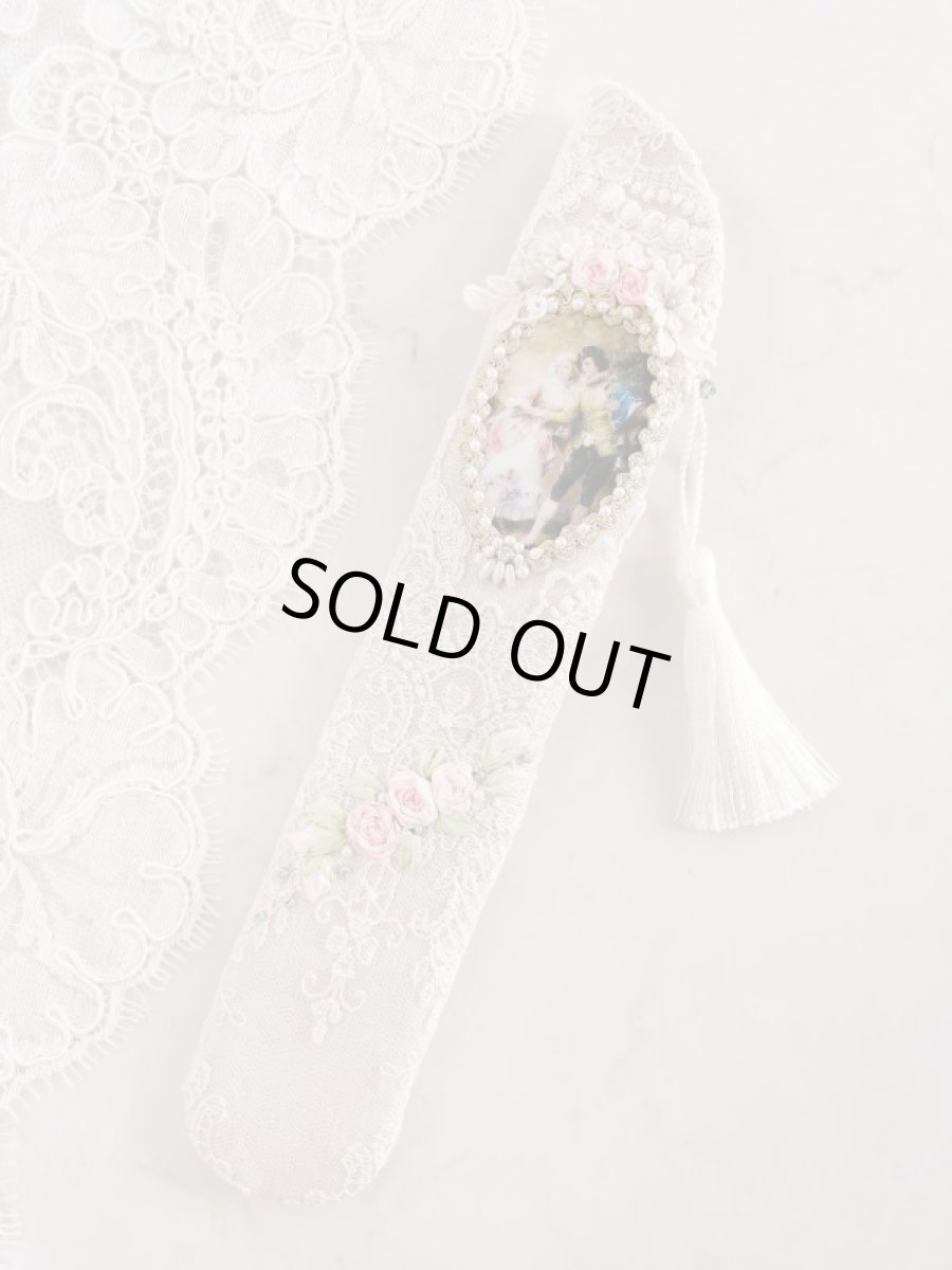 画像3: ヴィクトリアンなリボン刺繍の扇子ケース完成品  (akiko) (3)