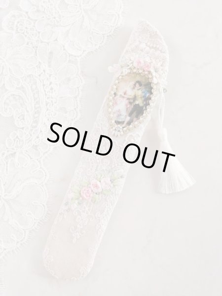 画像3: ヴィクトリアンなリボン刺繍の扇子ケース完成品  (akiko) (3)