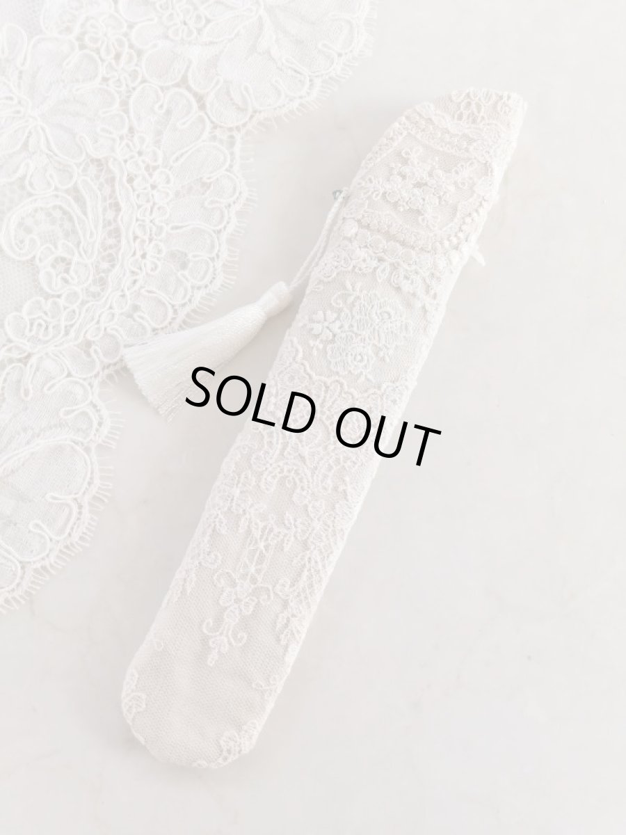 画像4: ヴィクトリアンなリボン刺繍の扇子ケース完成品  (akiko) (4)