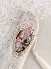 画像3: ヴィクトリアンなリボン刺繍の扇子ケース完成品  (akiko) (3)