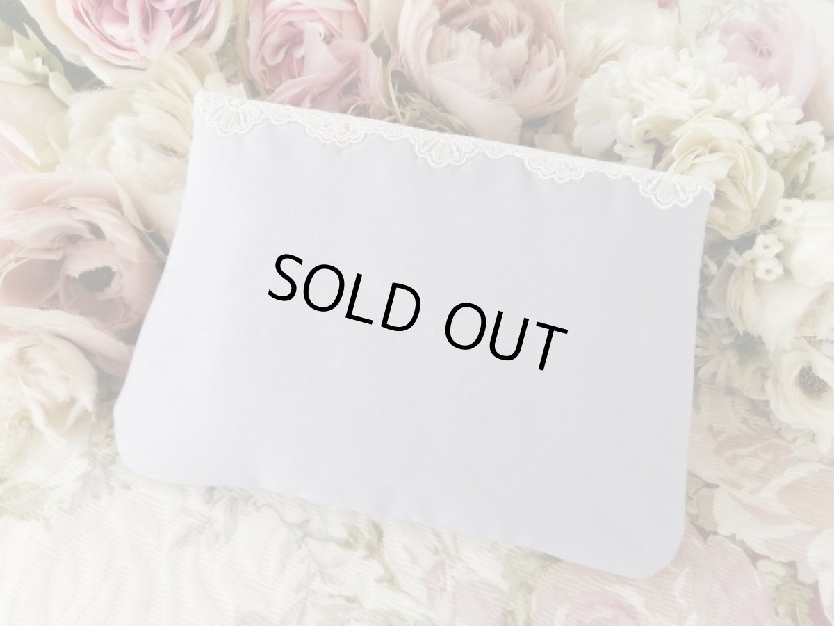 画像5: ネコと婦人の綿サテンのポーチのキット (5)