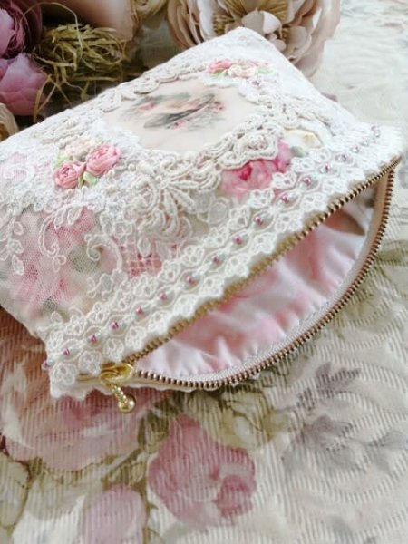 画像3: 【キットの完成品】ヴィクトリアンな婦人のポーチ (3)