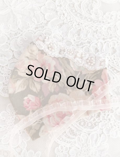 画像3: ふわふわモヘアのマスクケースとビジューマスク E 完成品   (akiko) (3)