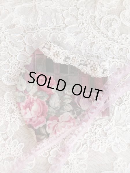 画像2: ふわふわモヘアのマスクケースとビジューマスク F 完成品   (akiko) (2)