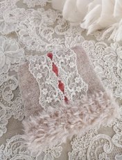 画像2: ふわふわモヘアのマスクケースとビジューマスク　D　完成品   (akiko) (2)