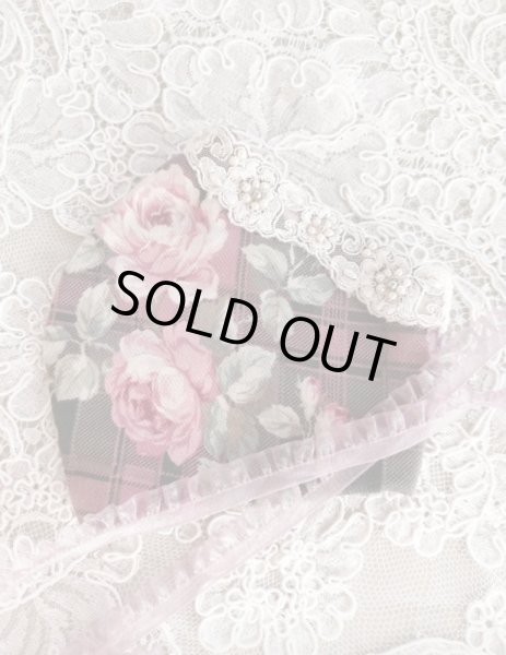 画像3: ふわふわモヘアのマスクケースとビジューマスク　B　完成品   (akiko) (3)