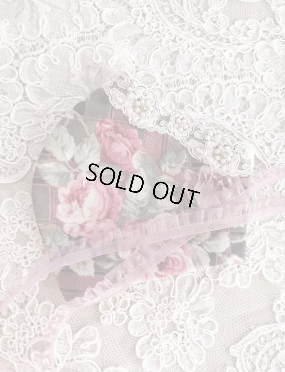 画像3: ふわふわモヘアのマスクケースとビジューマスク　D　完成品   (akiko) (3)