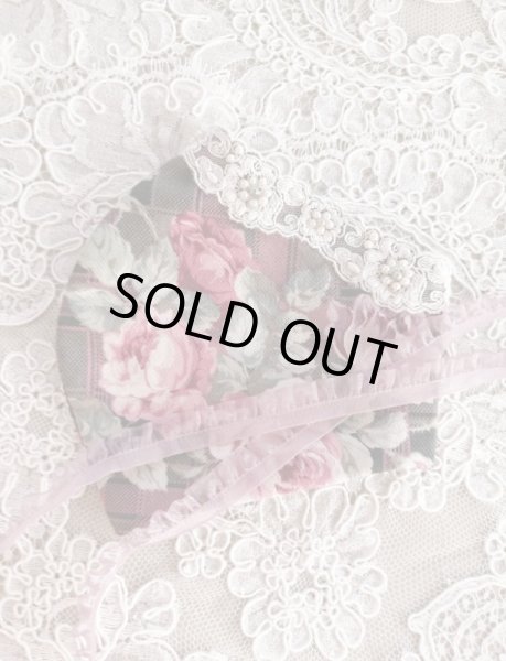 画像3: ふわふわモヘアのマスクケースとビジューマスク　D　完成品   (akiko) (3)