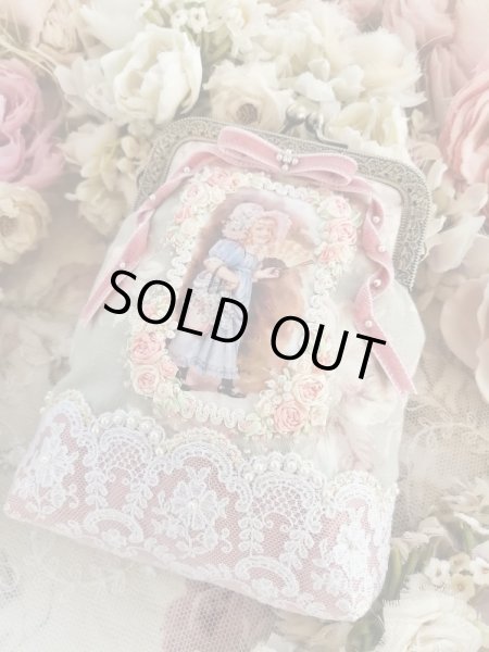 画像3: 扇子を持つ少女のポーチ完成品C　 (akiko) (3)