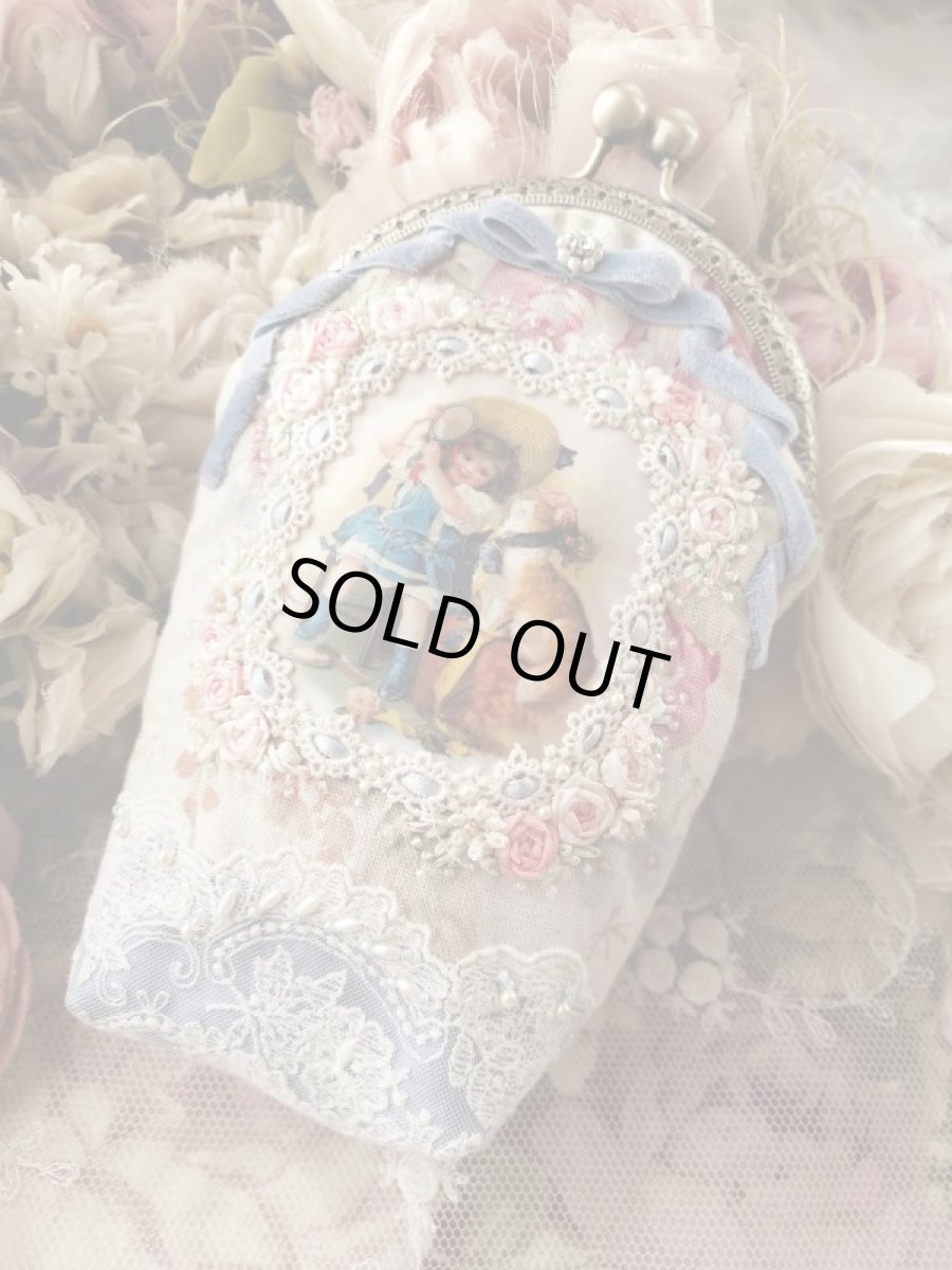 画像3: ネコと少女のポーチ完成品B　 (akiko) (3)