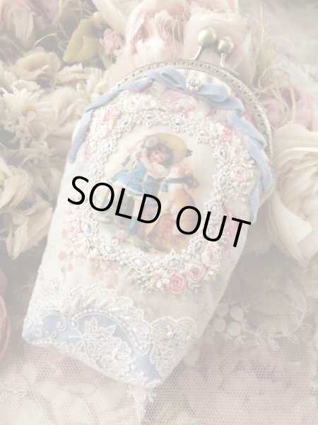 画像3: ネコと少女のポーチ完成品B　 (akiko) (3)