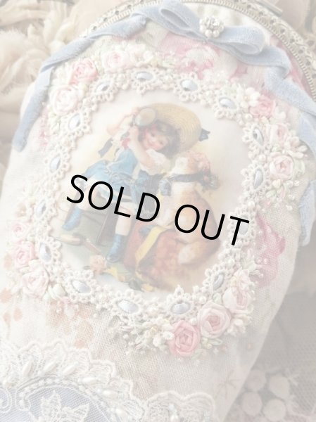 画像2: ネコと少女のポーチ完成品B　 (akiko) (2)