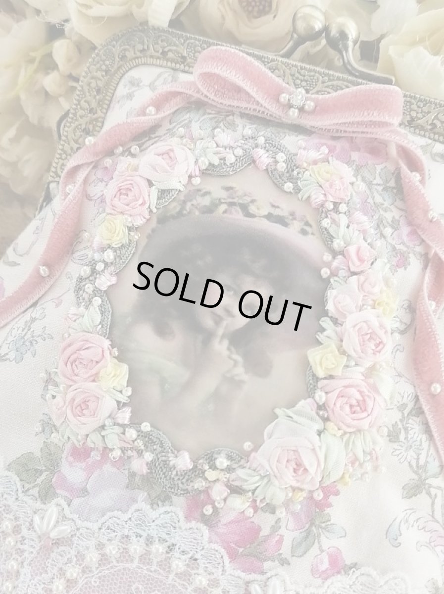 画像2: 帽子の少女のポーチ完成品d　 (akiko) (2)