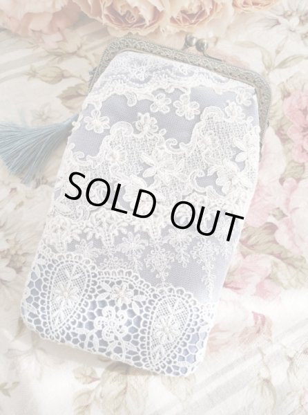 画像3: シャンタン生地レースのポーチのキット(ピンク） (3)