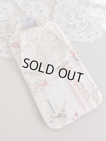 画像3: 不織布マスクも入れられちゃうエンジェルのマスクケースとレース柄マスクのセットA　完成品   (akiko) (3)