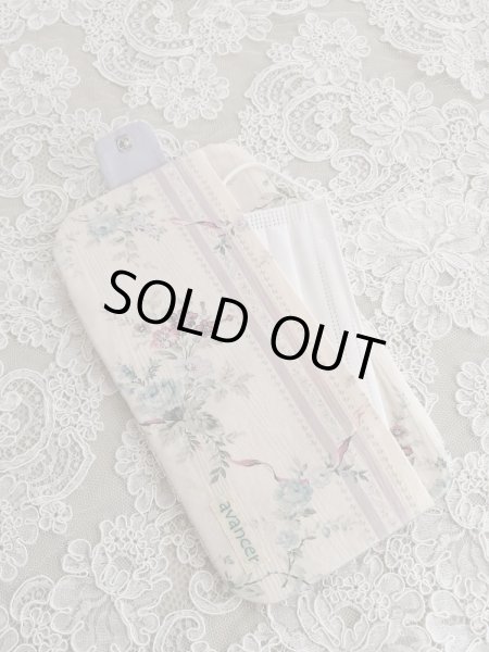 画像2: 不織布マスクも入れられちゃうエンジェルのマスクケースとレース柄マスクのセットB 完成品   (akiko) (2)