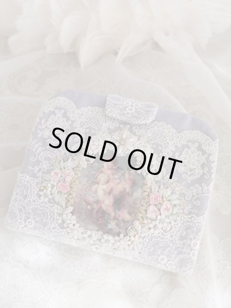 画像3: 不織布マスクも入れられちゃうエンジェルのマスクケースとレース柄マスクのセットB 完成品   (akiko) (3)