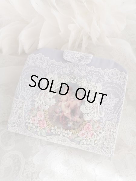 画像2: 不織布マスクも入れられちゃうエンジェルのマスクケースとレース柄マスクのセットA　完成品   (akiko) (2)