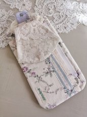 画像4: 不織布マスクも入れられちゃうエンジェルのマスクケースとレース柄マスクのセットC　完成品   (akiko) (4)