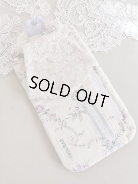 画像4: 不織布マスクも入れられちゃうエンジェルのマスクケースとレース柄マスクのセットC　完成品   (akiko) (4)