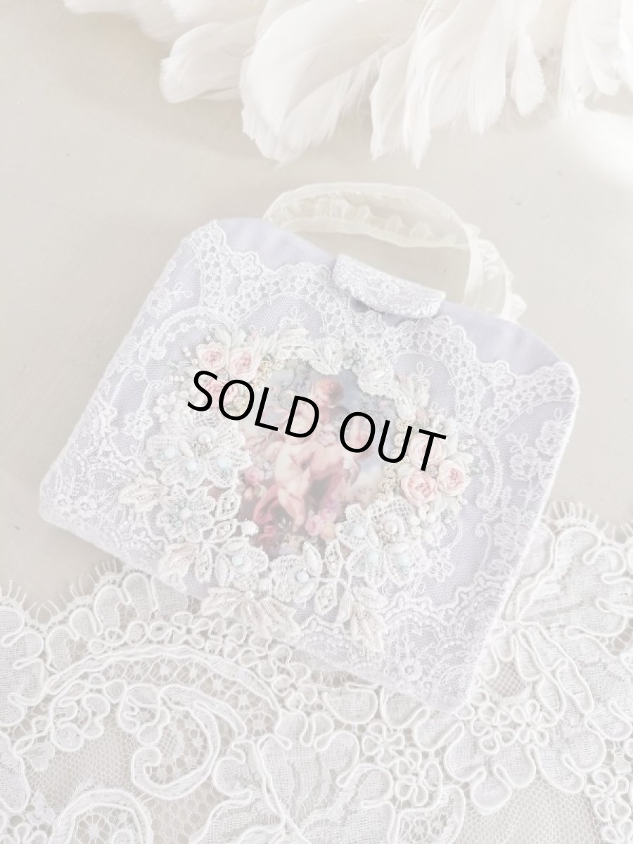 画像6: 不織布マスクも入れられちゃうエンジェルのマスクケースとレース柄マスクのセットC　完成品   (akiko) (6)