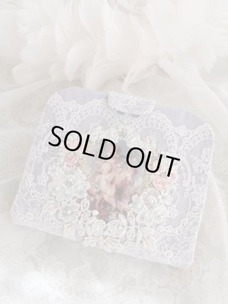 画像2: 不織布マスクも入れられちゃうエンジェルのマスクケースとレース柄マスクのセットC　完成品   (akiko) (2)