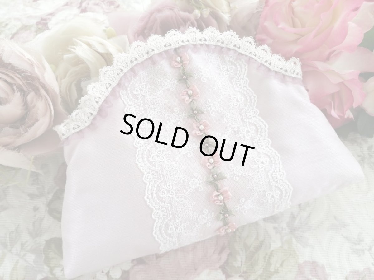 画像3: 【キットの完成品】ヴィクトリアなダブルリボンのポーチ (3)