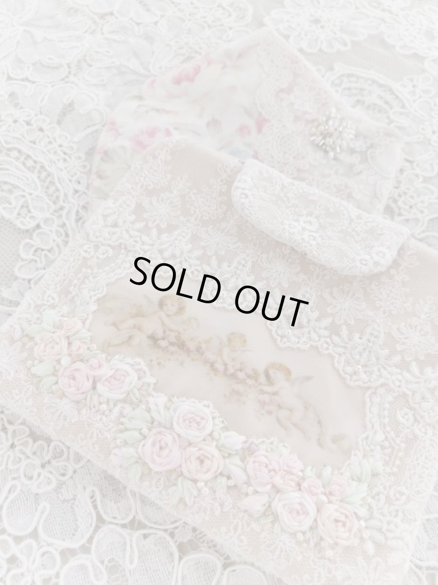 画像1: キラキラビジューのマスクとマスクケースB　完成品   (akiko) (1)