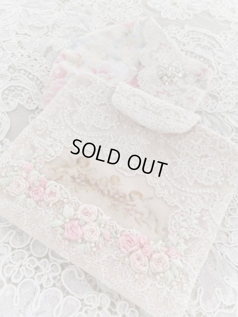 画像1: キラキラビジューのマスクとマスクケースA　完成品   (akiko) (1)