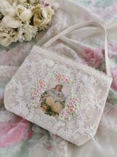 画像1: バッグにかけられるポーチ完成品A　 (akiko) (1)