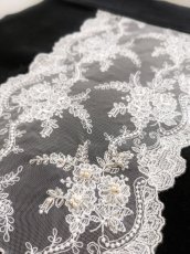 画像4: 黒別珍ビジューたっぷりエレガントバッグ　完成品 A　 (akiko) (4)