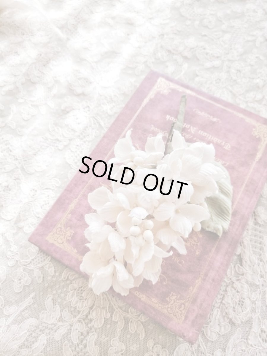 画像2: 布花　〜紅茶染めのライラックなコサージュ〜 (2)