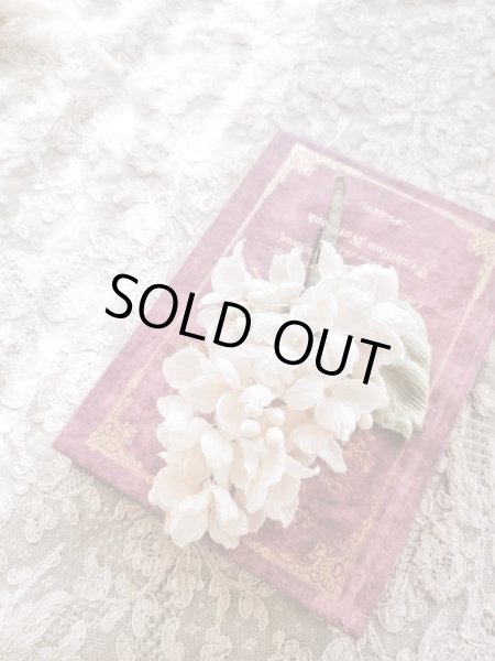 画像2: 布花　〜紅茶染めのライラックなコサージュ〜 (2)