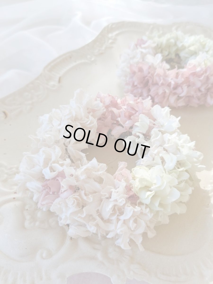 画像1: 布花　〜紫陽花のリース〜 (1)